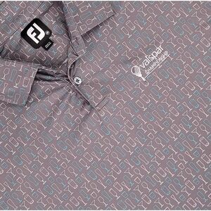 FootJoy Polo Shirt Mens Medium Gray Lisle Glass Valspar Championship Golf